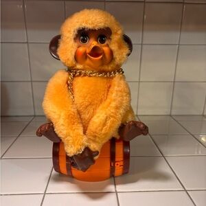 VTG BONGO BENNY Toy Barrel Monkey Battery Operated Animated Toy *Does not Work*